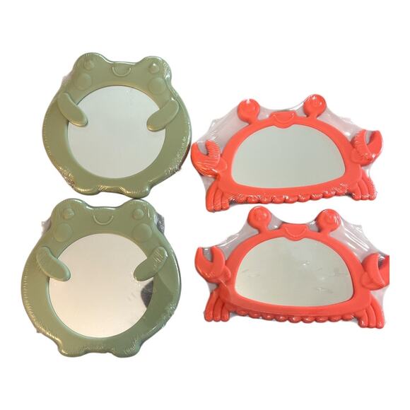 Kids Bath Bundle Crab & Frog Mirrors Bath Crayons Duck Toothpaste Cap NEW Lot 15 - Picture 4 of 5